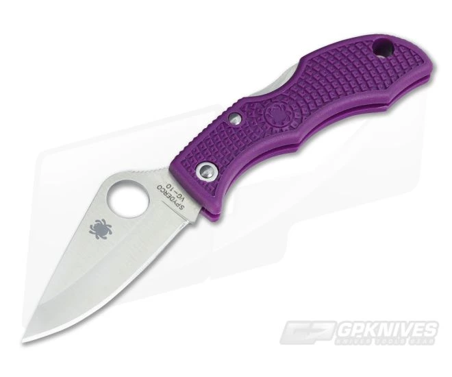 Spyderco Ladybug 3 Plain VG10 Purple FRN LPRP3
