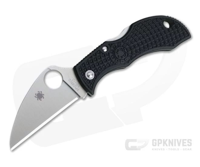 Spyderco Manbug Wharncliffe Satin Plain VG10 Black FRN Back Lock MBKWP