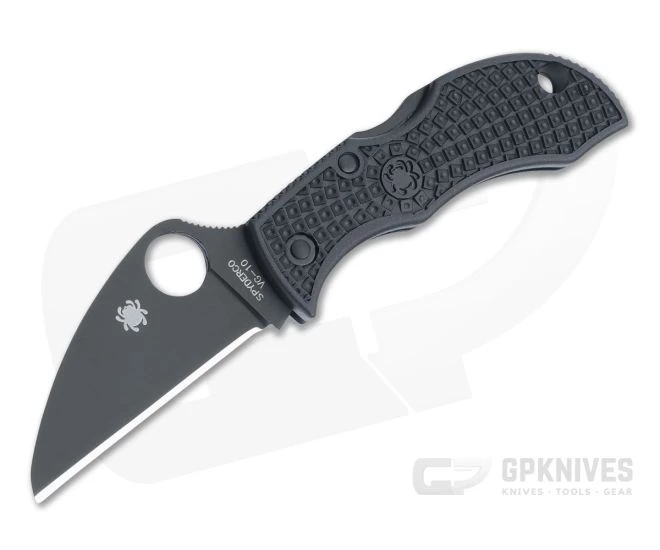 Spyderco Manbug Wharncliffe Black Plain VG10 Black FRN Back Lock MBKWPBK