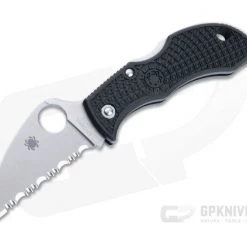 Spyderco Manbug Wharncliffe Satin Serrated VG10 Black FRN Back Lock MBKWS