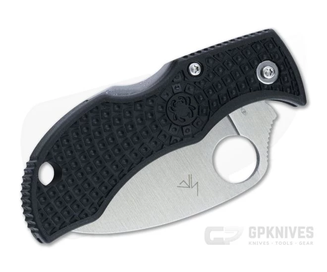 Spyderco Manbug Wharncliffe Satin Serrated VG10 Black FRN Back Lock MBKWS - Image 2
