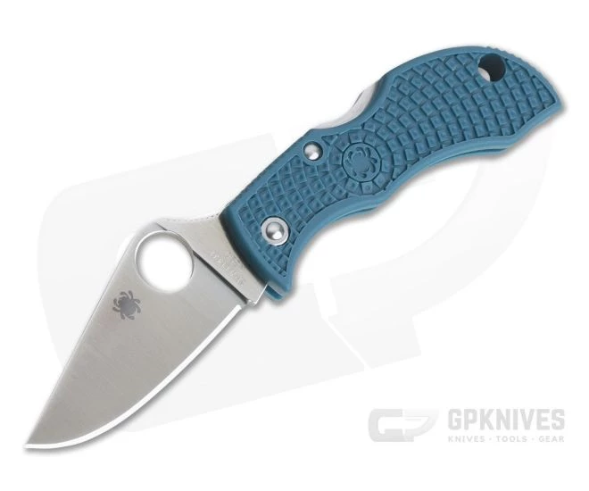 Spyderco Manbug Lightweight Plain K390 Dark Cyan Blue FRN MFPK390