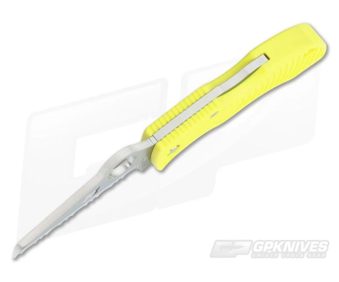 Spyderco Manbug Lightweight Salt Sheepsfoot Serrated H1 Yellow FRN MYLS - Image 3